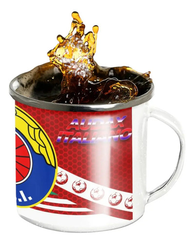 Taza Lechero Enlozado Club Deportivo Audax Italiano Fútbol Blanco Audax Italiano