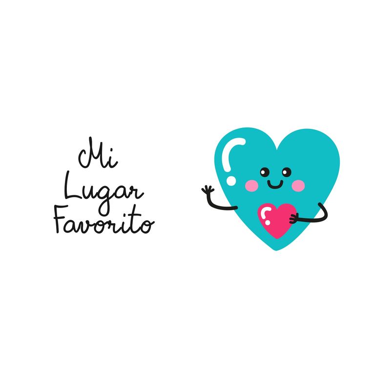 Taza Enlozada Corazón Mi Lugar Favorito - Refugio de Amor