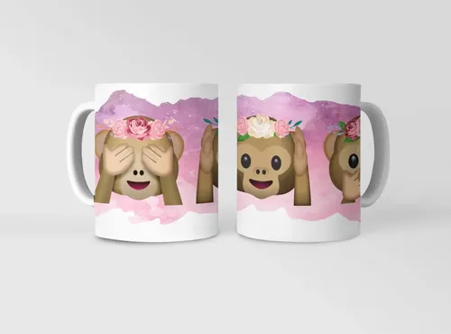 Taza No Ver, No Hablar Blanco