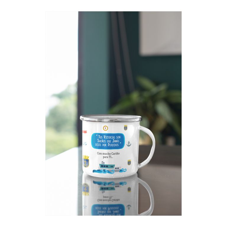 Taza Enlozada Orgullo Marino - Valor y Vigor en Alta Mar H