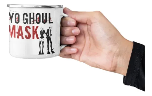 Taza Enlozada Oculta Tu Identidad Con Tokyo Ghoul Blanco Tokyo Ghoul