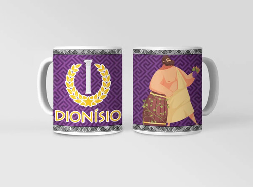 Taza Dionisio - Para Amantes De La Mitología Griega Blanco