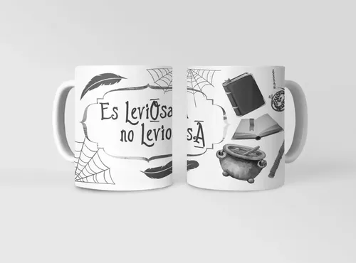 Taza Harry Potter Con Frase Es Leviosa Blanco