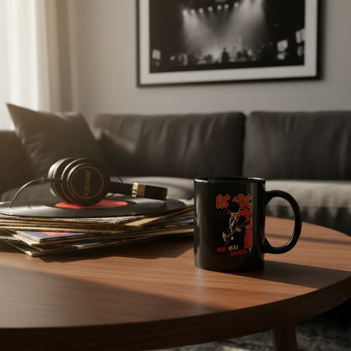 Taza Magica Ac Dc Are You Rady Bandas De Rock Negro Ac Dc Are You Rady