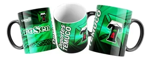 Taza Mágica Club De Deportes Temuco - Futbol Chileno Negro Fútbol