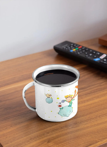 Taza Enlozada El Principito - Aventuras Celestiales Blanco Aventuras Celestiales