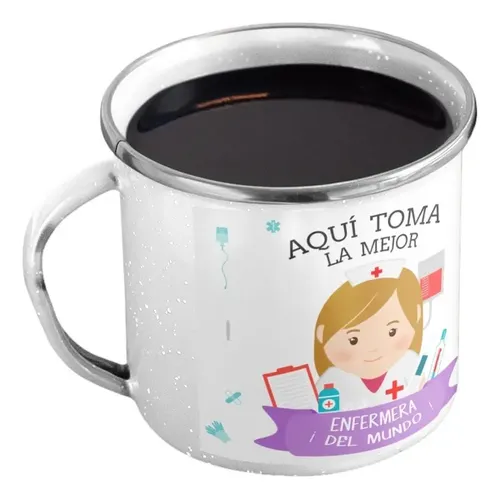 Taza Enlozada Entre Turnos Y Tés - Enfermero
