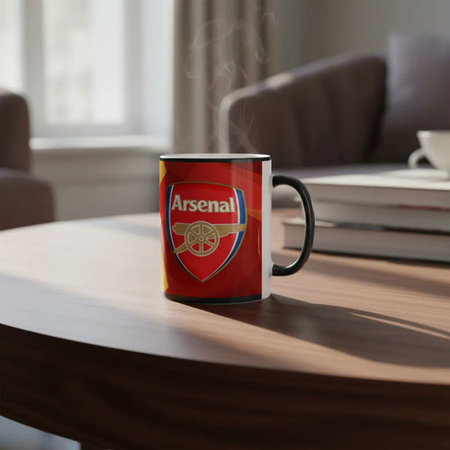 Taza Magica Arsenal F.c Futbol Ingles The Gunners Negro Fútbol