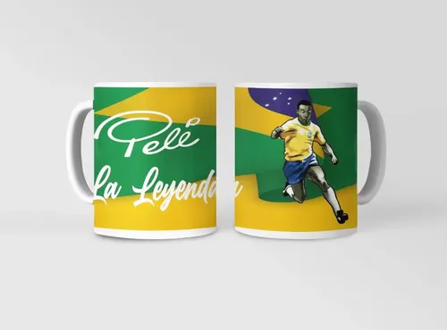 Taza Pelé - Tributo Al Rey Del Fútbol Blanco