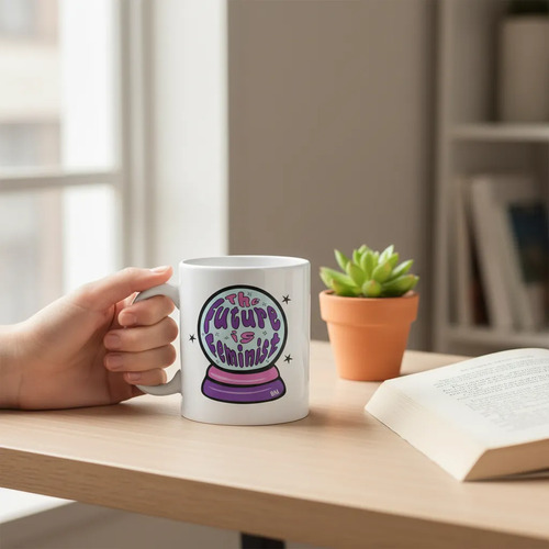 Taza Feminista 8m Lucha Feminista 350 Ml Blanco 8m