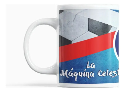 Taza Cruz Azul Máquina Celeste - Futbol Mexicano Blanco