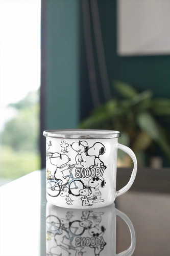 Taza Enlozada Con Snoopy - Días De Alegría Blanco Regalo Con Snoopy