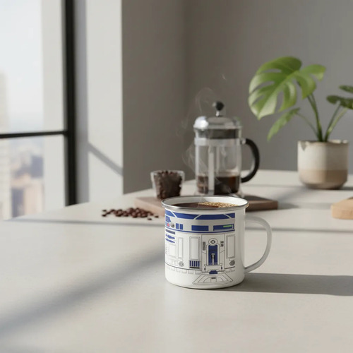 Taza Enlozada R2-d2 - El Héroe Droide Blanco