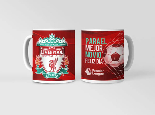 Taza Liverpool Para El Mejor Novio Y Fan Del Fútbol Blanco