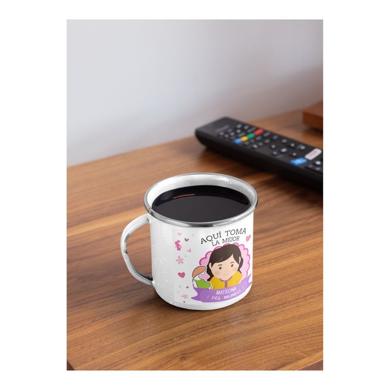 Taza Enlozada Matrona - Vidas Nuevas y Viejos Cafés