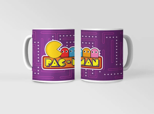 Taza Pac-man - Perfecta Para Retro Gamers Blanco