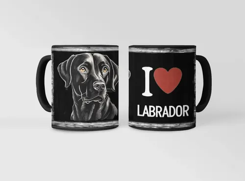 Taza Mágica Labrador Retriever Amigo Fiel Negro Mascota