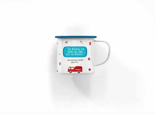 Taza Enlozada Bomberos - Héroes Del Fuego