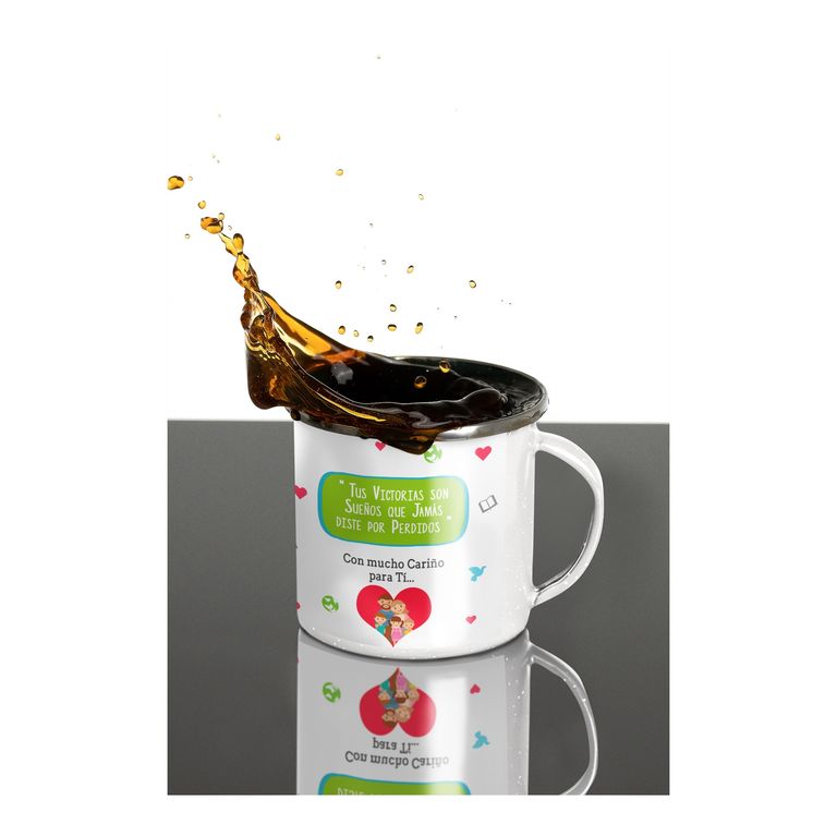 Taza Enlozada Entre Ayuda y Aromas de Café Trabajador Social