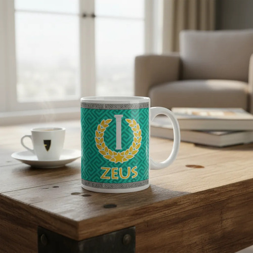 Taza Zeus - Rayos Y Truenos Blanco