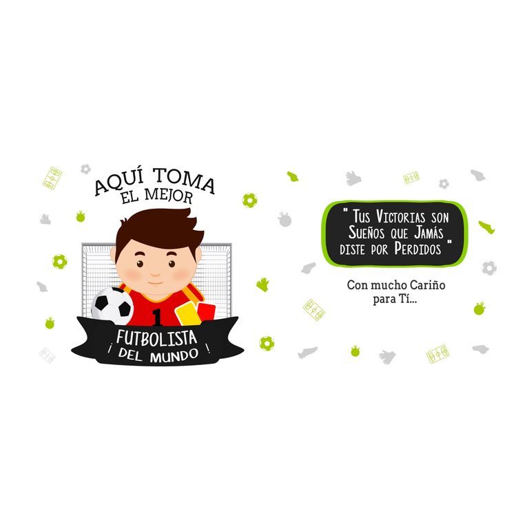 Taza Enlozada Entre Goles y Café - Vida de Futbolista H