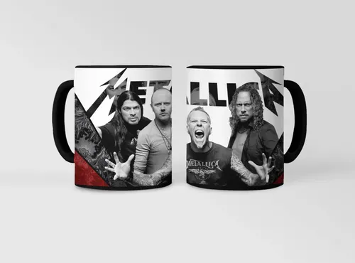 Taza Mágica De Metallica - Bandas De Rock 02 Negro Metallica Band