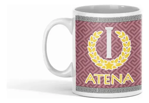 Taza Atenea - Para Amantes De La Mitología Griega Blanco
