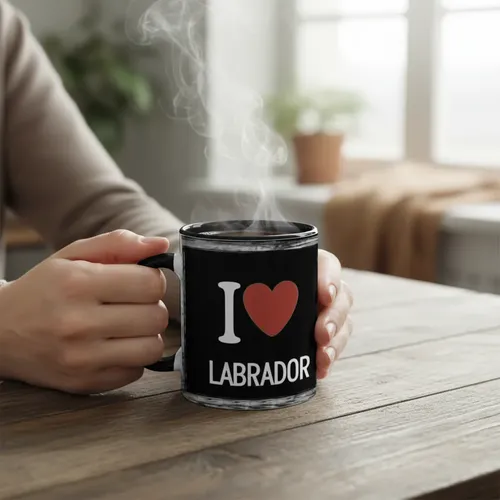 Taza Mágica Labrador Retriever Amigo Fiel Negro Mascota