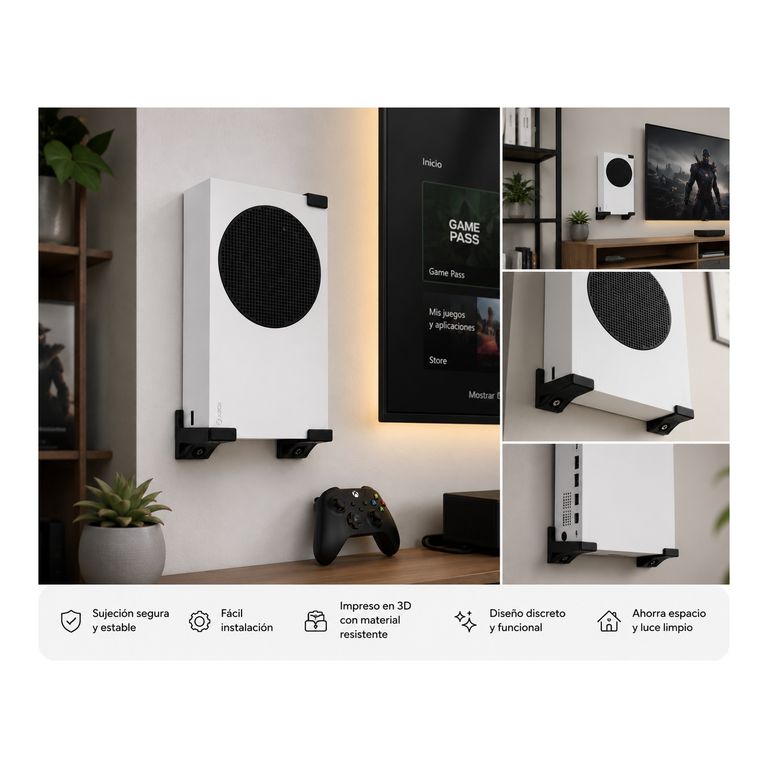 Soporte Xbox Series S Pared Base Muro Consola