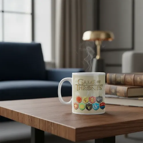 Taza Juego De Tronos - Tronos Con Drogo Blanco