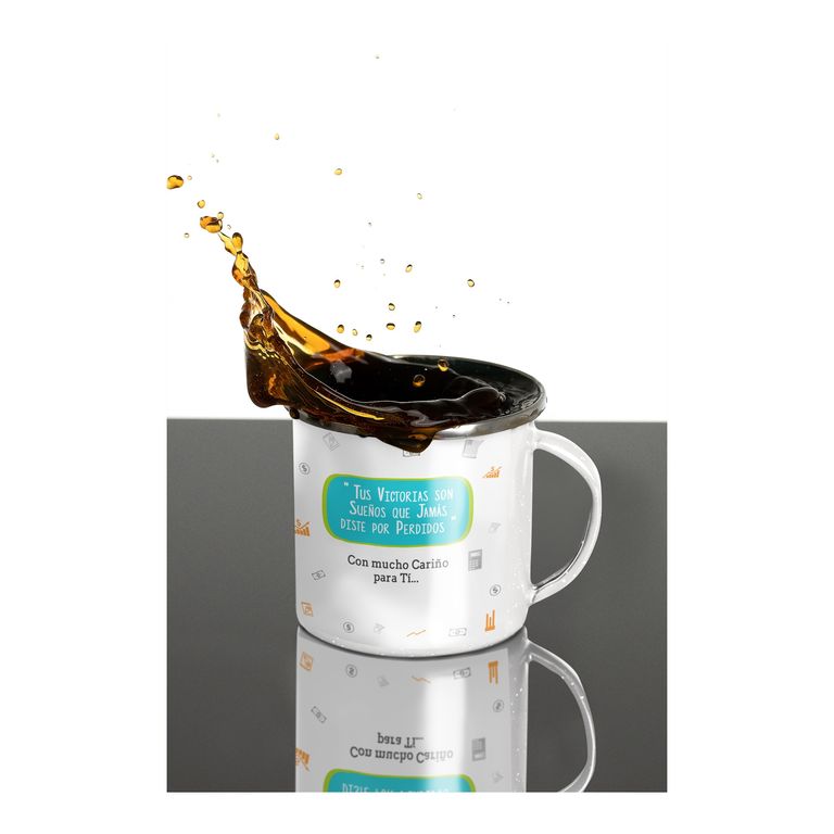 Taza Enlozada Balancea Tu Día con Café - Contador