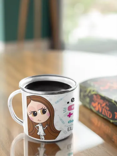 Taza Enlozada Profesión Enfermera Eterno Reconocimiento Blanco Profesión