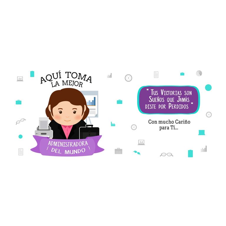 Taza Enlozada Administrador - Orden y Organización M