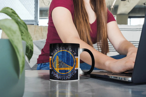 Taza Mágica Golden State Warriors - Nba Negro Nba
