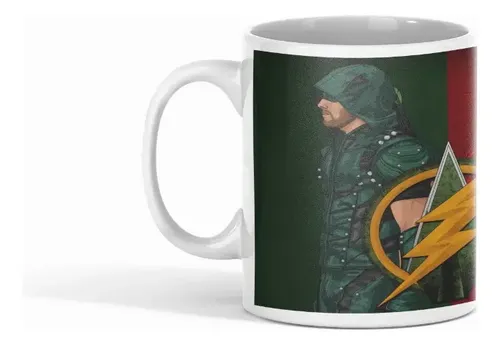 Taza Flash Y Arrow - Secretos Al Calor Blanco