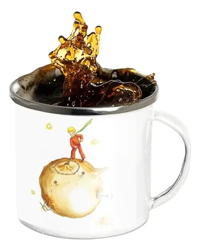 Taza Enlozada El Principito - Sabiduría Y Magia Blanco