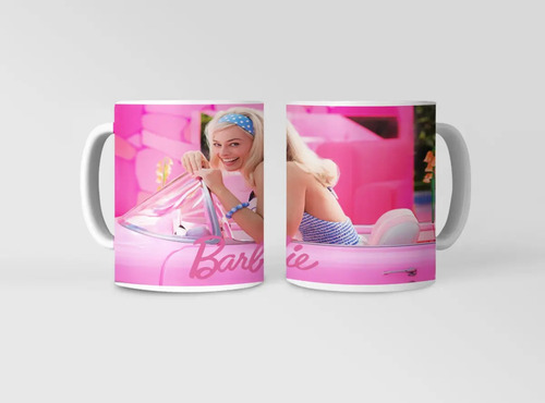 Taza Barbie - Moda Rosa Blanco
