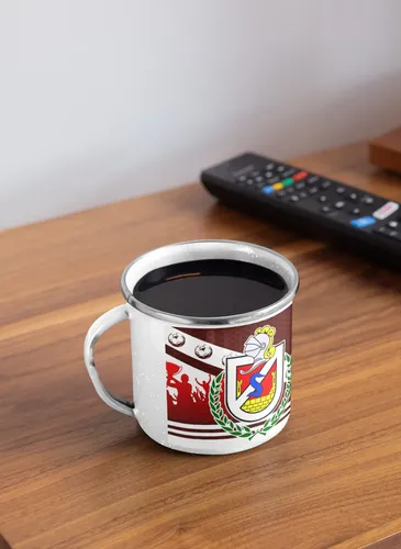 Taza Lechero Enlozado Club Deportes La Serena Fútbol Chileno Negro Regalo Club