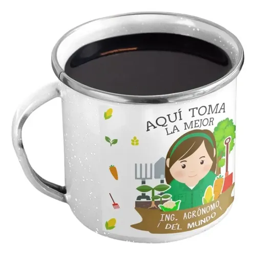 Taza Enlozada Entre Semillas Y Café - Ing. Agrónomo