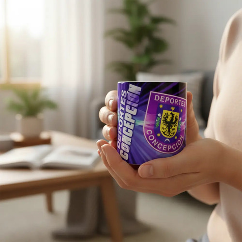 Taza Mágica Club De Deportes Concepción - Futbol Chileno Negro Fútbol