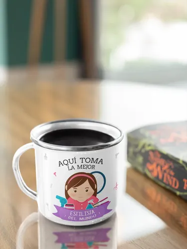 Taza Enlozada Creatividad Y Café - Día De Repostera Blanco Profesión Día De