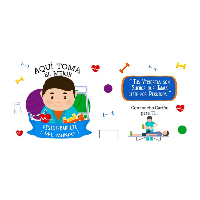 Taza Enlozada Fisioterapeuta - Movimiento y Motivación H