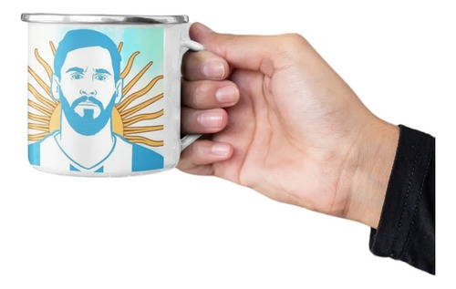 Taza Enlozada Lionel Messi Argentina Blanco Lionel Messi Argentina