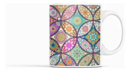 Taza Mandalas - Energía Visual En Transformación Blanco
