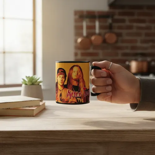Taza Magica Alice In Cheins Banda De Rock Negro Rock