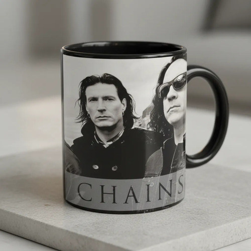 Taza Magica Alice In Cheins Banda De Rock 00 Negro Alice In Cheins Banda De