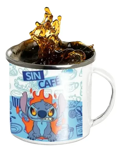 Taza Enlozada Lilo Y Stitch Aventuras Tropicales En Desayuno Blanco Lilo Y