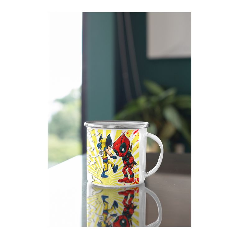 Taza Enlozada Encuentro de Titanes - Deadpool & Wolverine