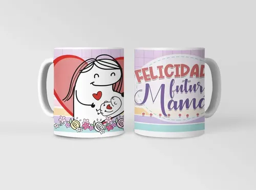 Taza Día De La Madre Flork - Flores Y Felicidad Blanco