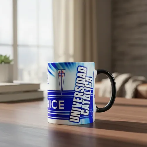 Taza Mágica Universidad Catolica Futbol Chileno Negro Fútbol